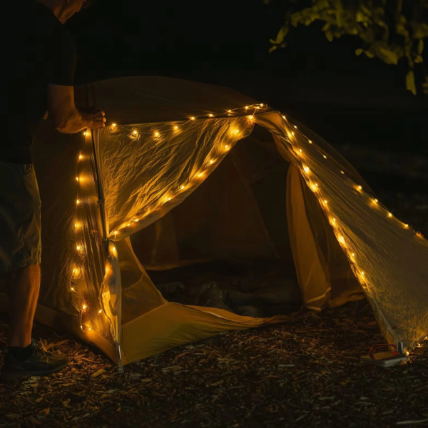 Solunari Glowline Camp String™ | Roll & Glow | Sofortige Stimmung