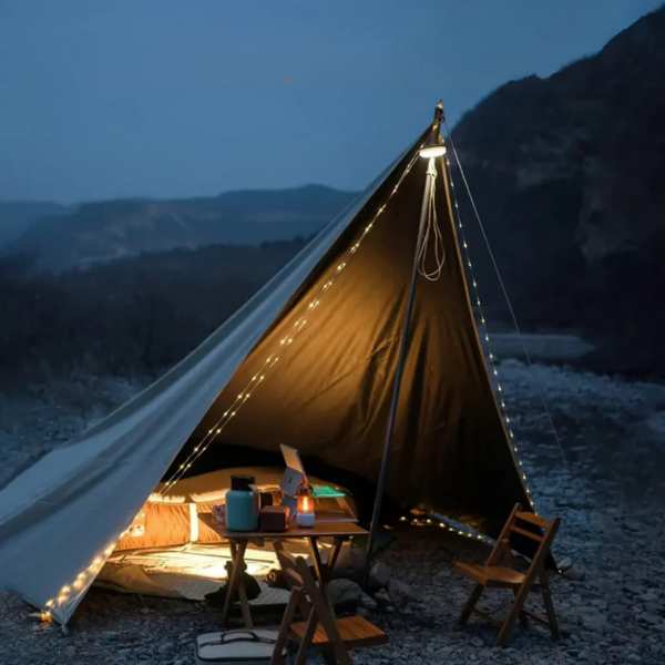 Solunari Glowline Camp String™ | Roll & Glow | Sofortige Stimmung